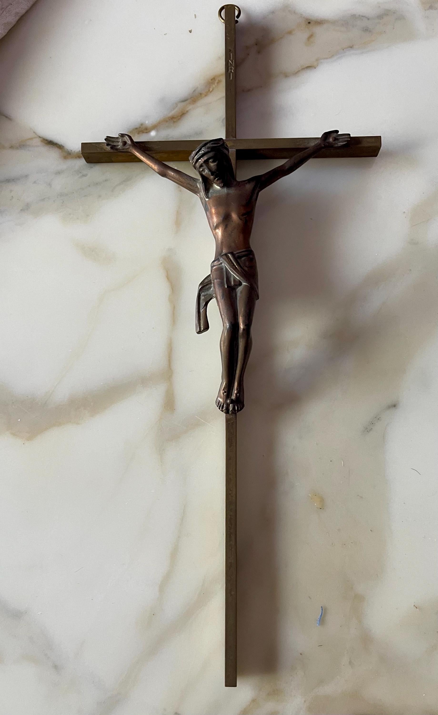 Vintage Metal Crufix of Jesus