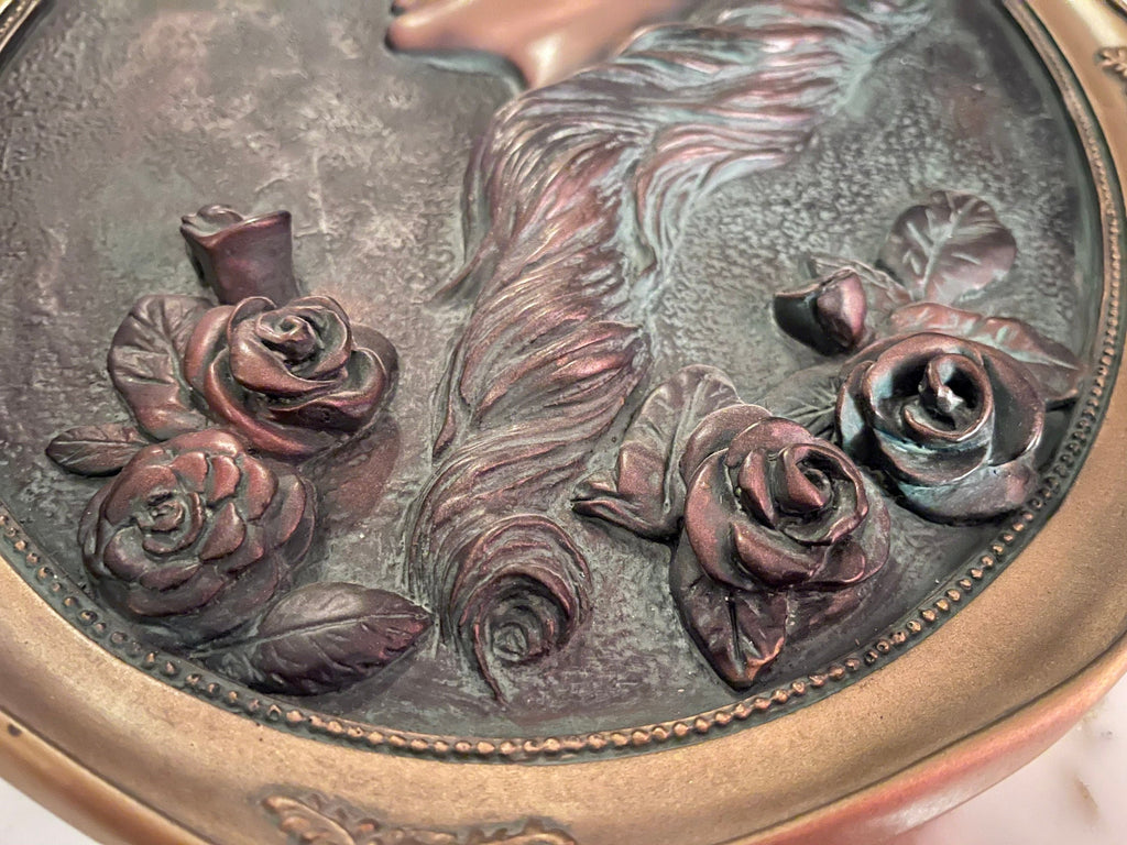 Vintage Austin Productions Female Portray Wall Plaque Art Nouveau Deco Style