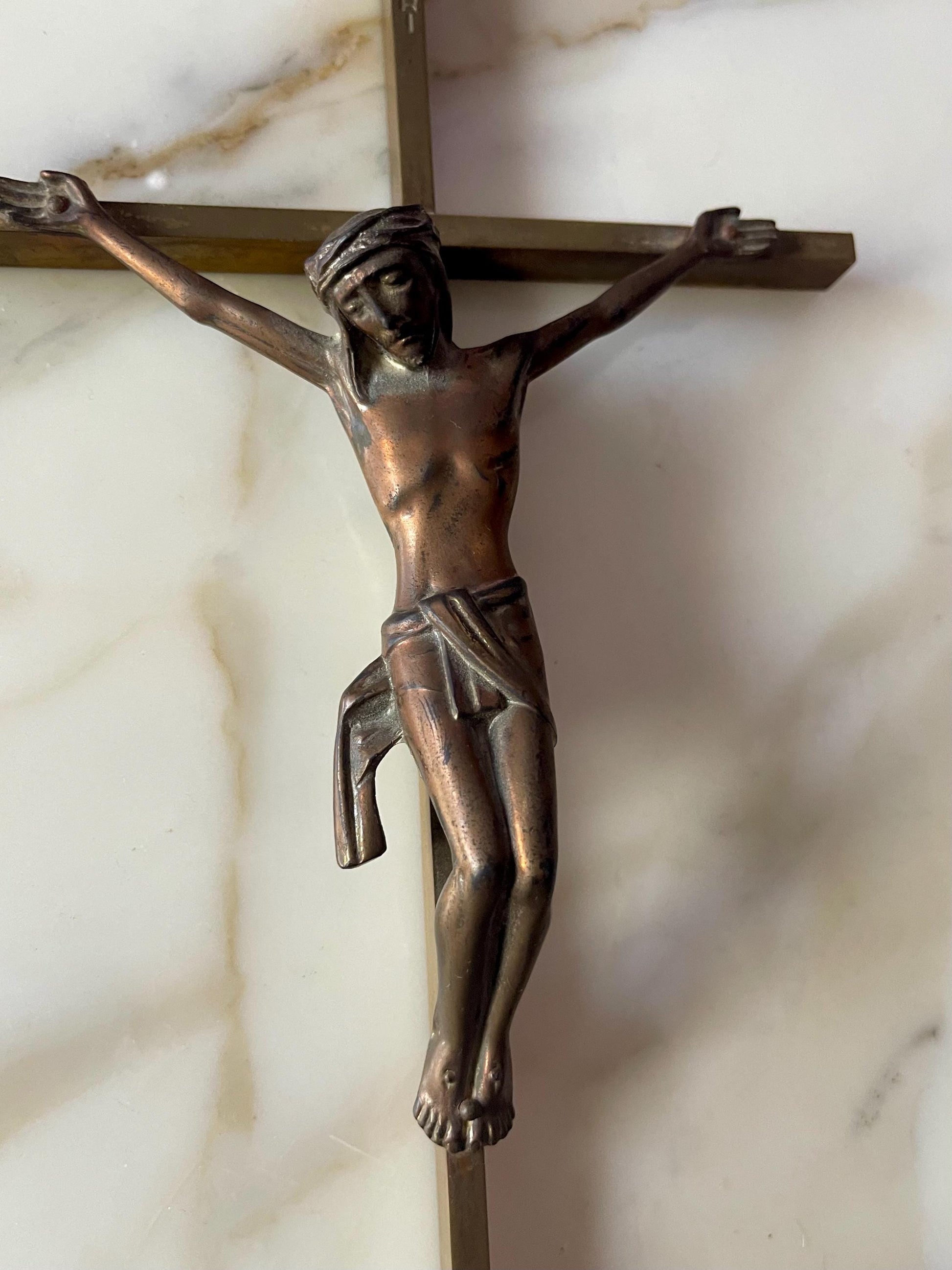 Vintage Metal Crufix of Jesus