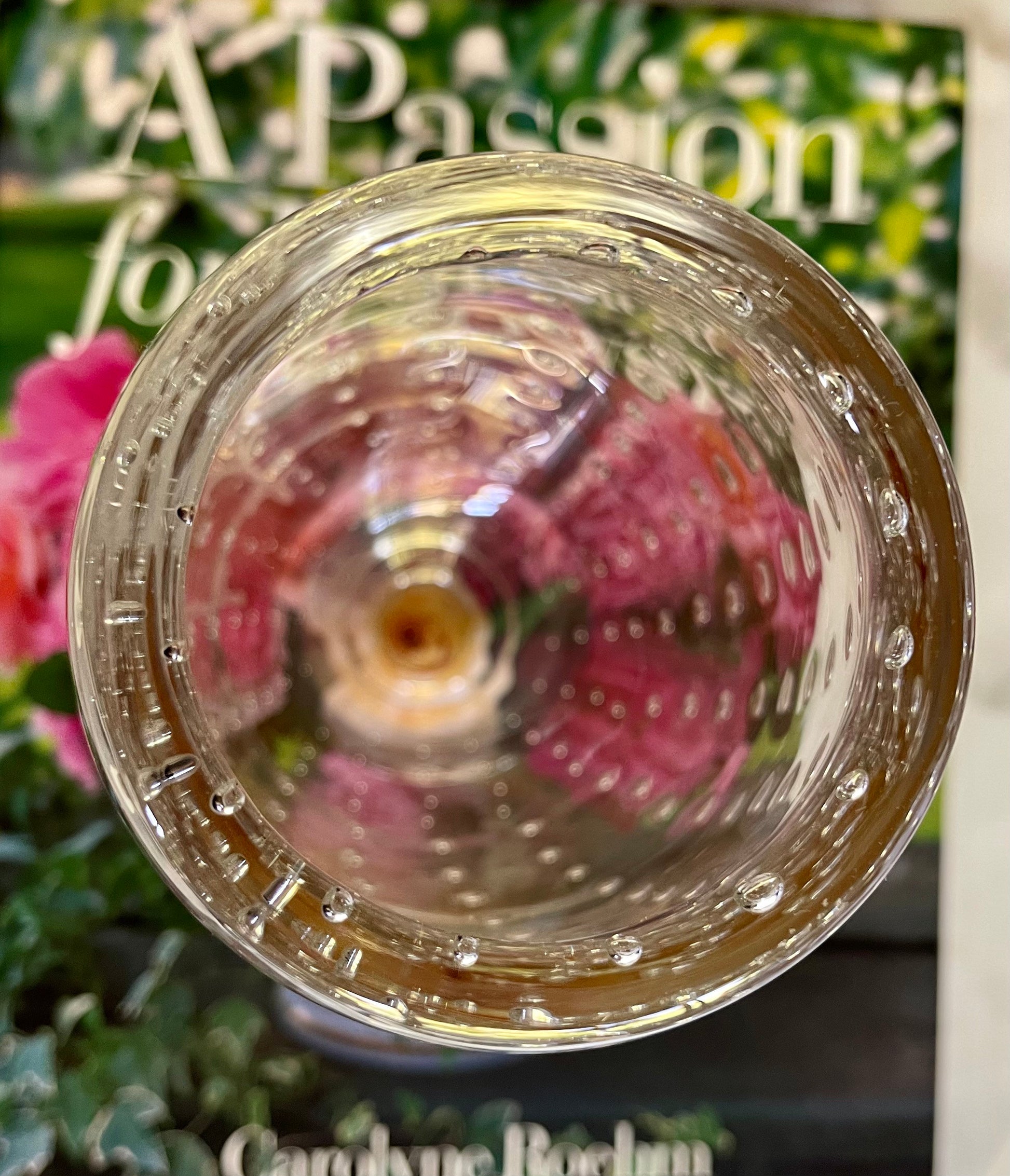 Vintage Johansfors Swedish Bubble Glass Engraved Fish Vase