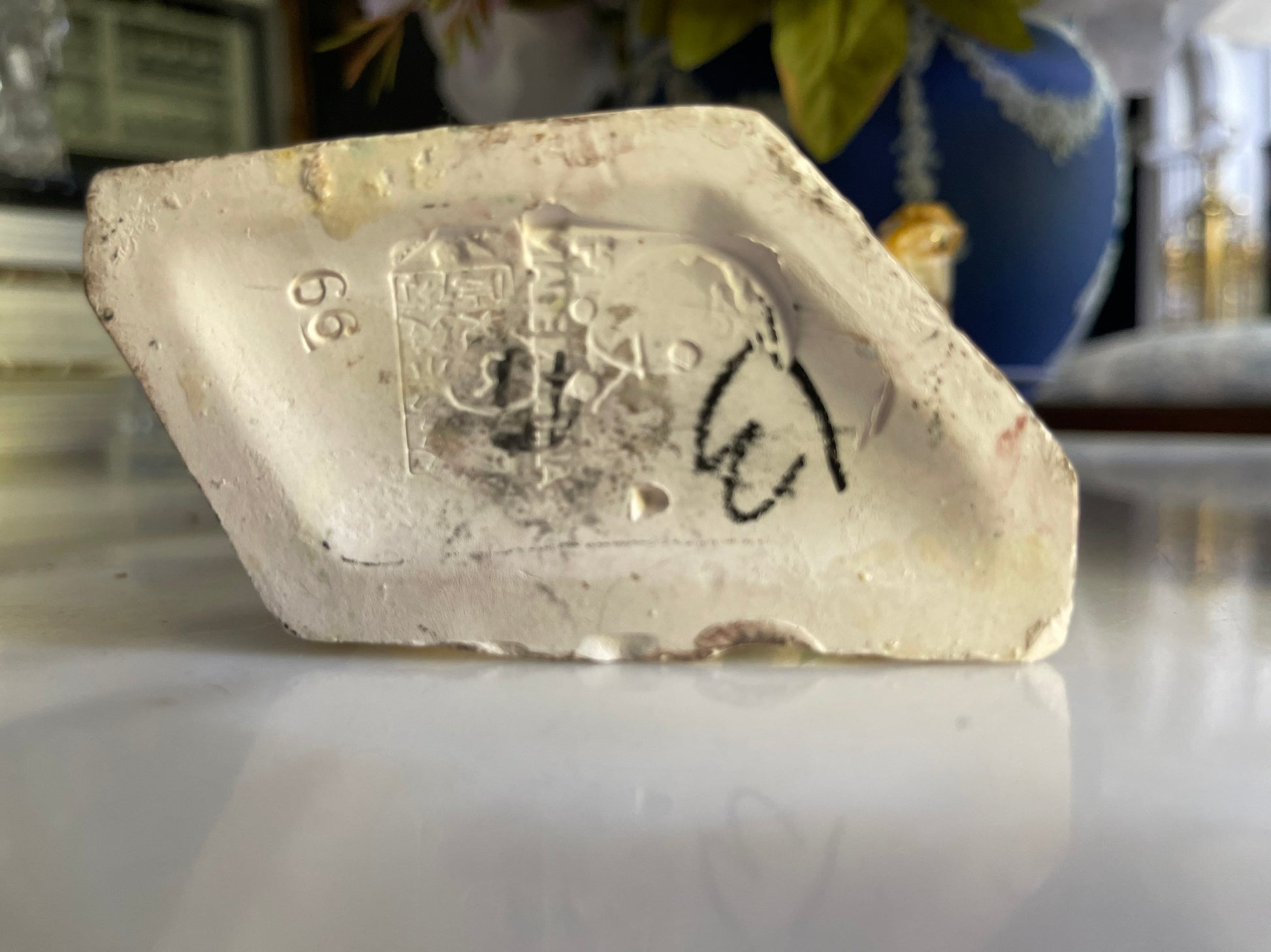 Beige Horse Colorful Porcelain-Chinese Figurine Imported