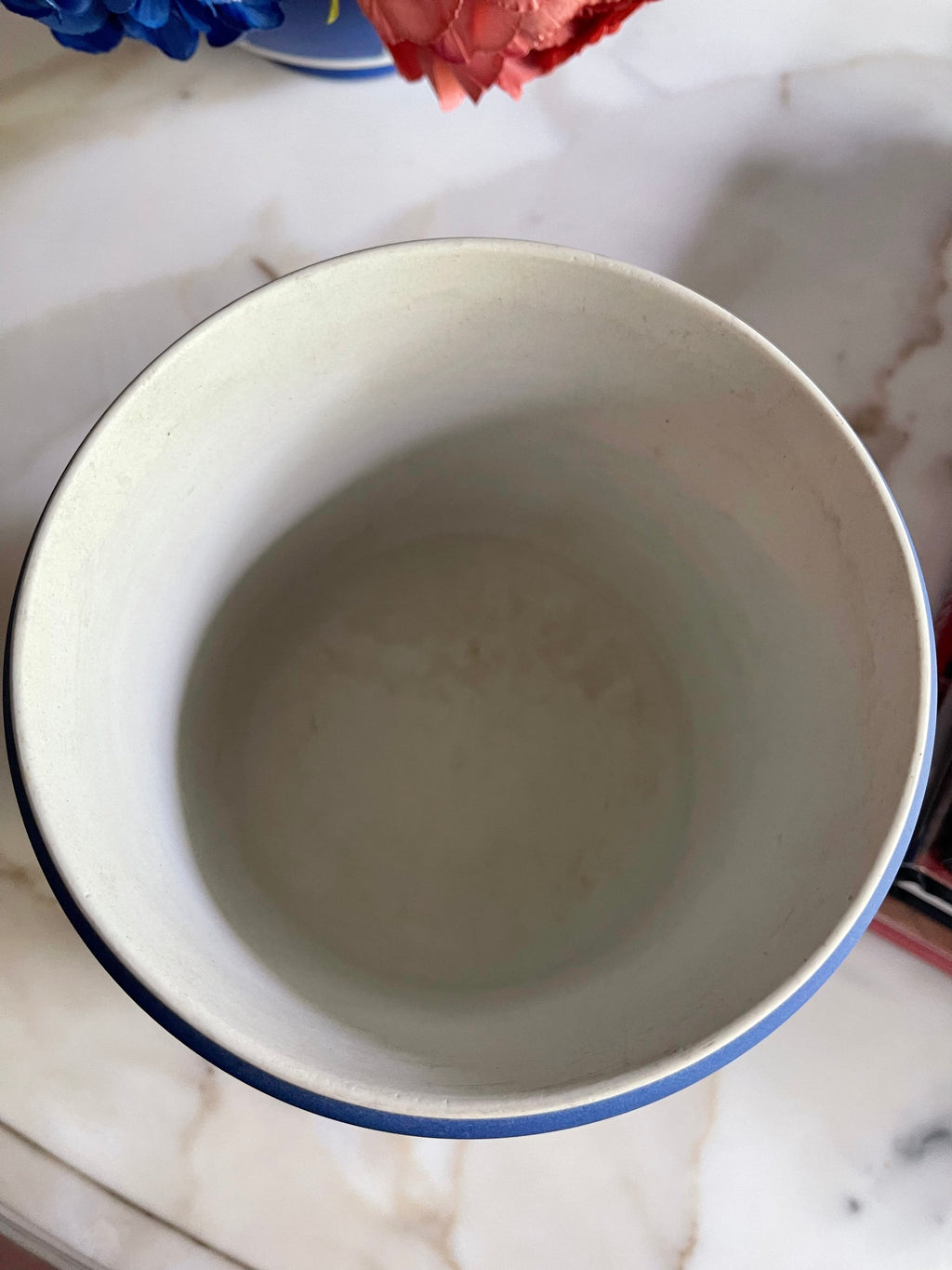 Antique English Dudson Jasperware Blue and White Navy Planter Pot