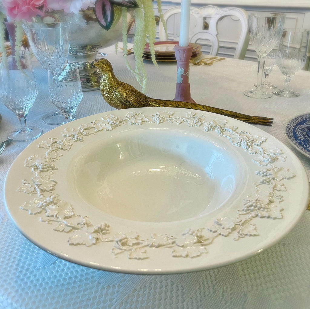 LARGE Vintage Ivory Wedgwood Jasperware Bowl/Platter