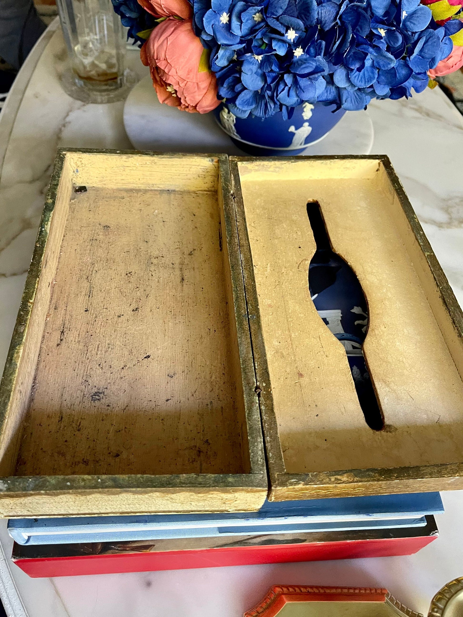 Vintage Gold Gilt Florentine Tissue Box