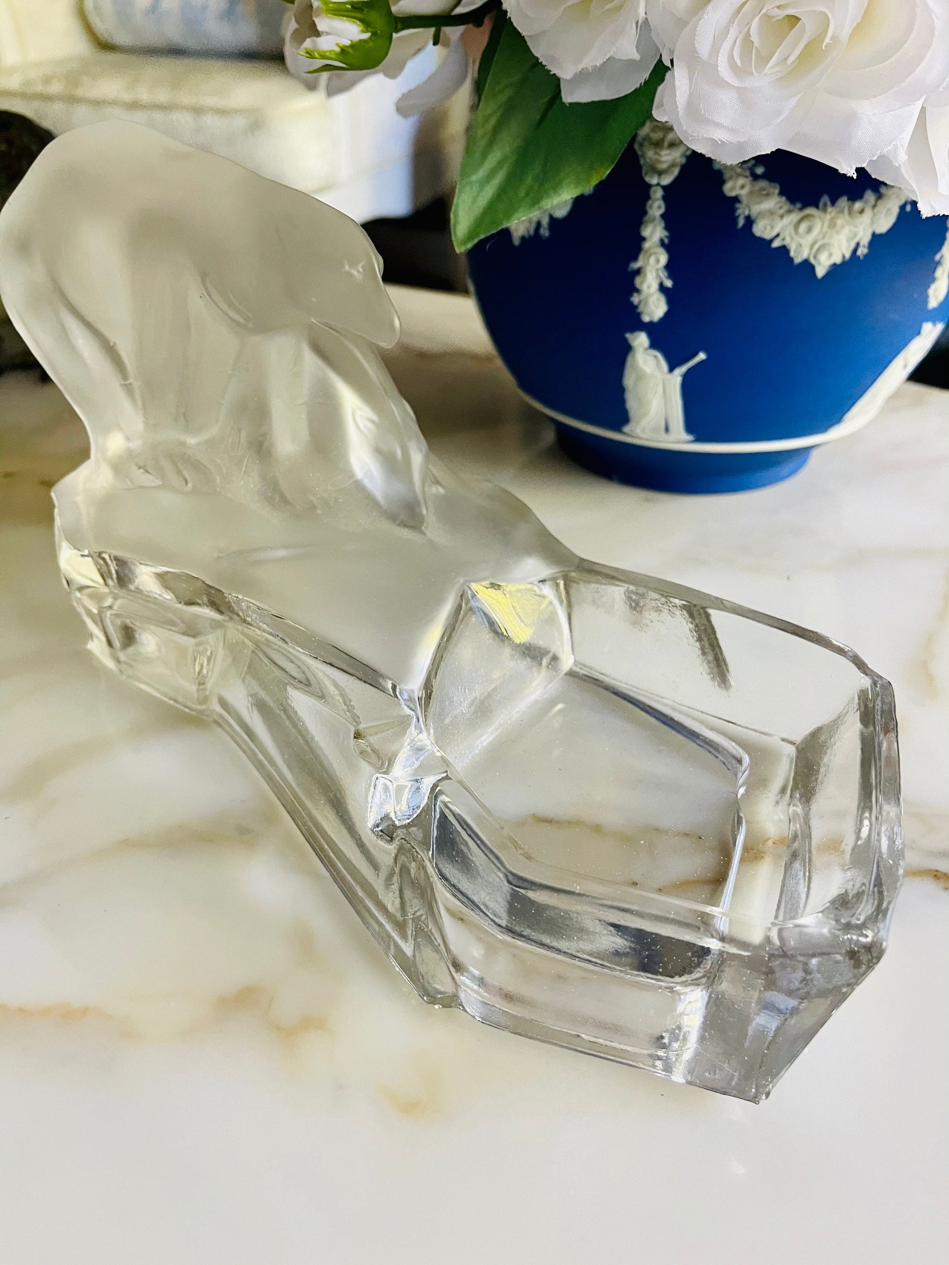 Art Deco Bohemian Czech Feigl and Morawetz Libochovice Polar Bears Ashtray by Karel Zentner