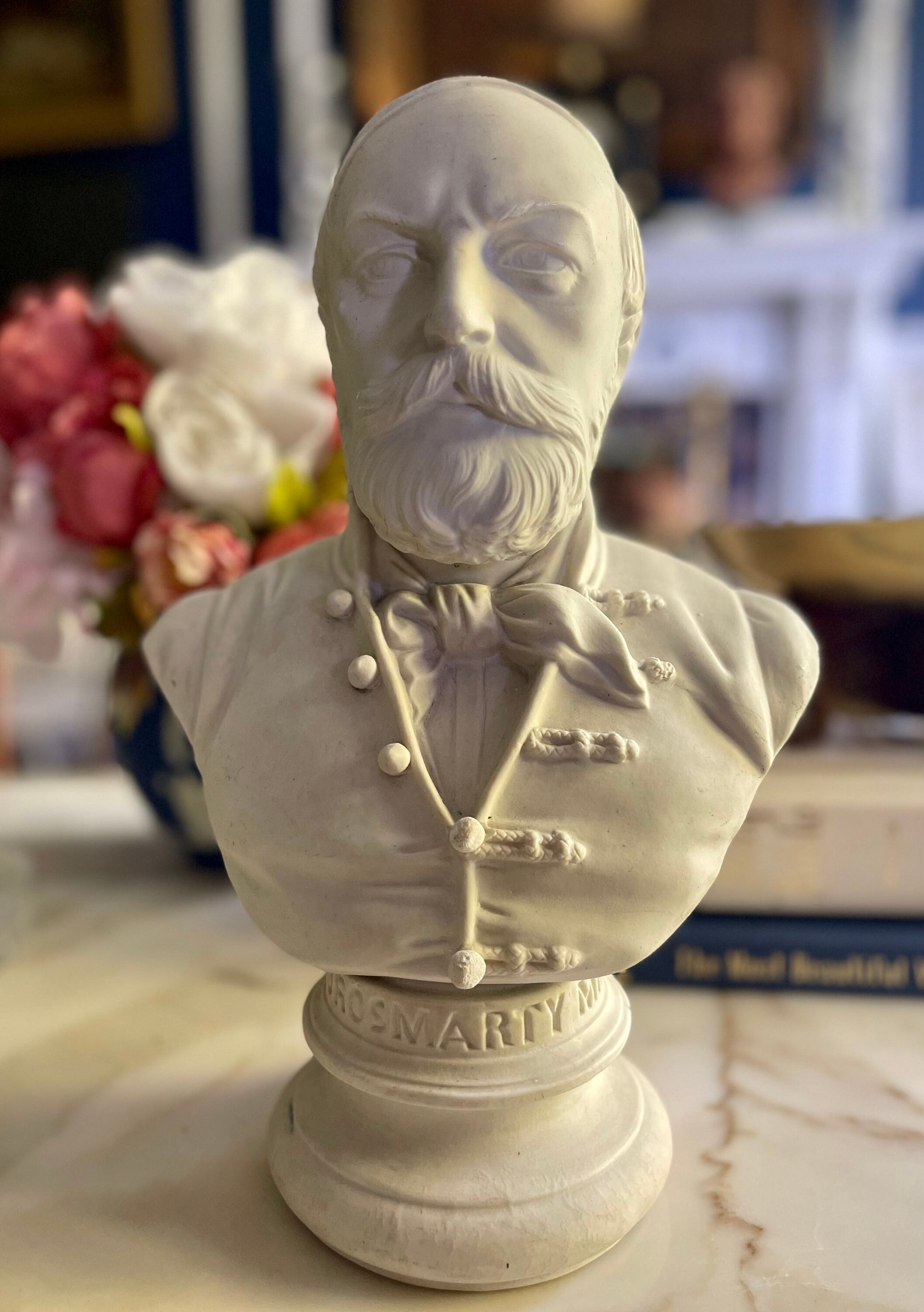 Vintage Heavy Ceramic Vörösmarty Mihály Bust