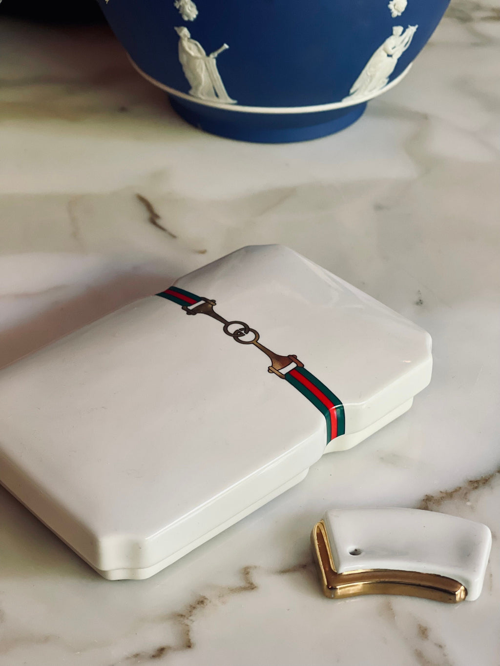Gucci Horsebit Porcelain Incense Holder Trinket Box