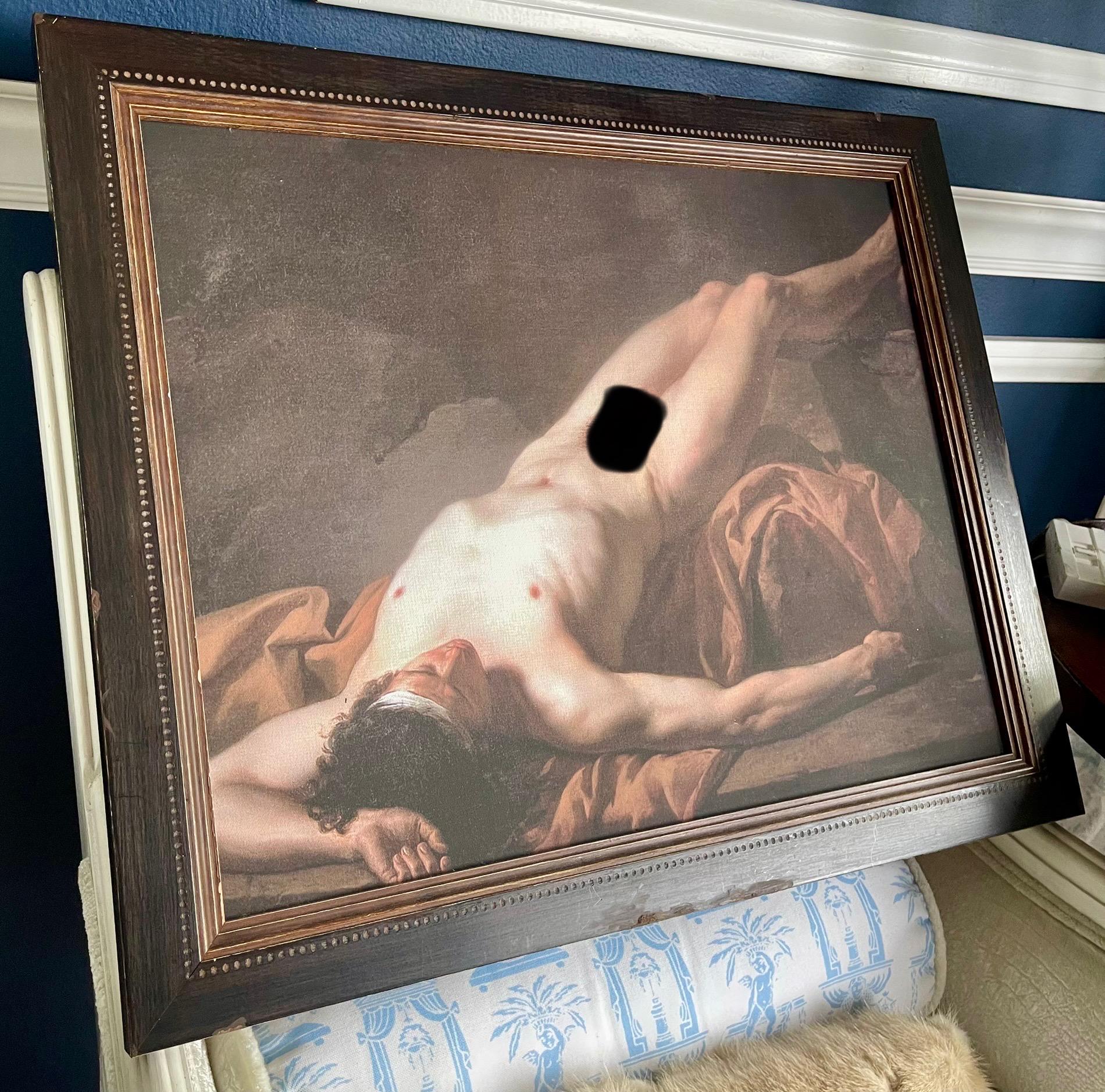 Vintage Museum Canvas Print of “Hector” by Jacques Louis David, 1778