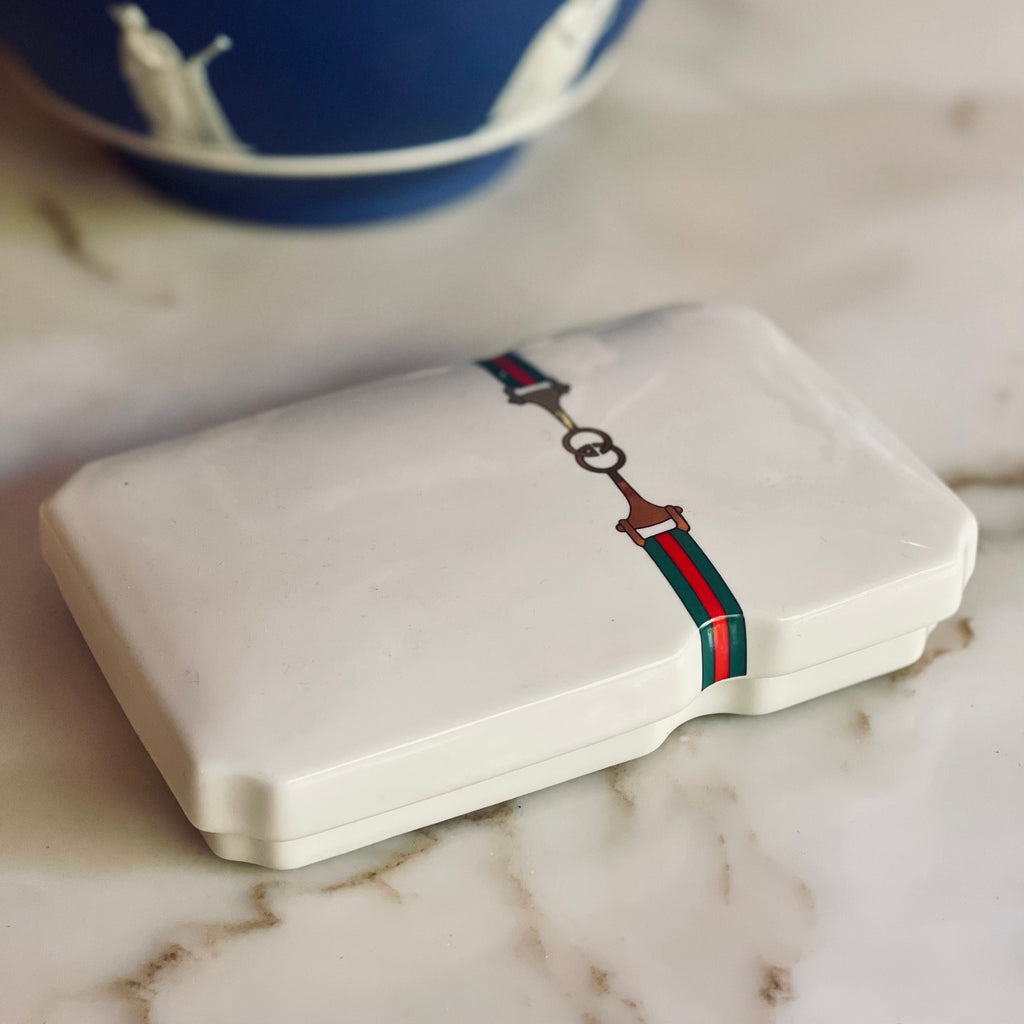 Gucci Horsebit Porcelain Incense Holder Trinket Box