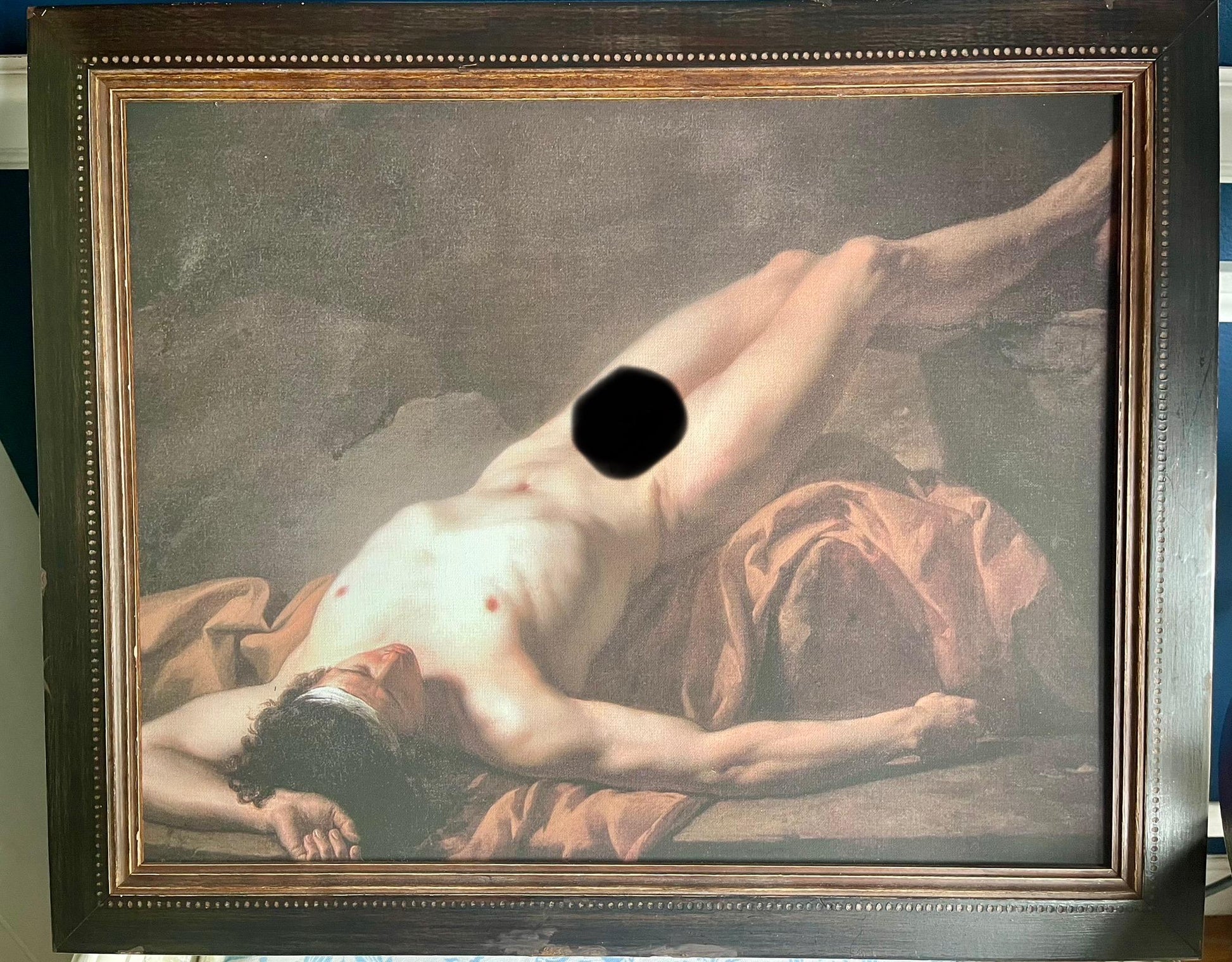 Vintage Museum Canvas Print of “Hector” by Jacques Louis David, 1778